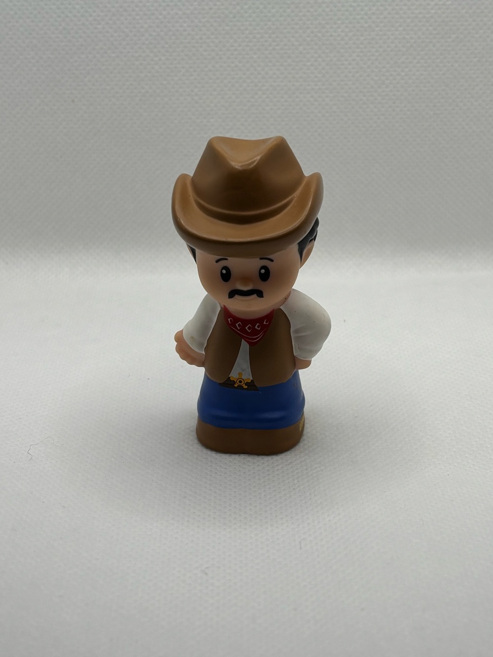 Fisher Price Little People HTF Cowboy Sheriff Mustache Slim Figure 2014